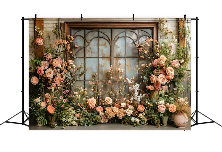 Boho Luxe Pampas Floral Arch Backdrop UK RR8-440