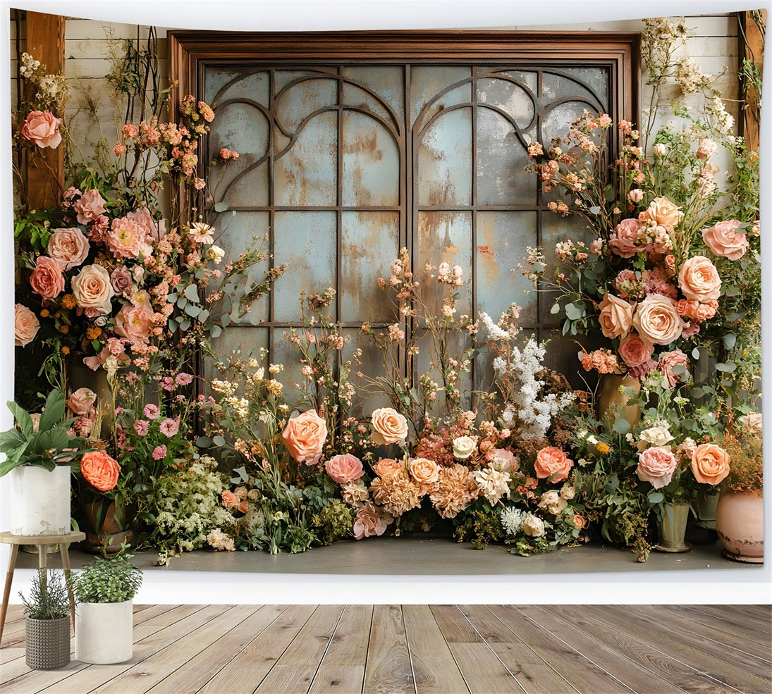 Boho Luxe Pampas Floral Arch Backdrop UK RR8-440