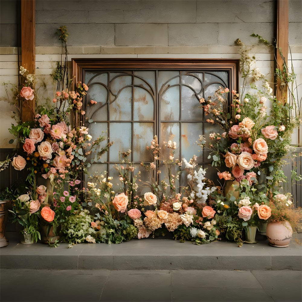 Boho Luxe Pampas Floral Arch Backdrop UK RR8-440