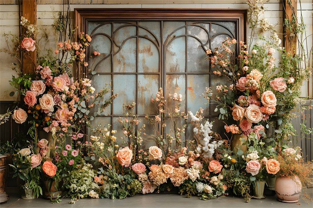 Boho Luxe Pampas Floral Arch Backdrop UK RR8-440