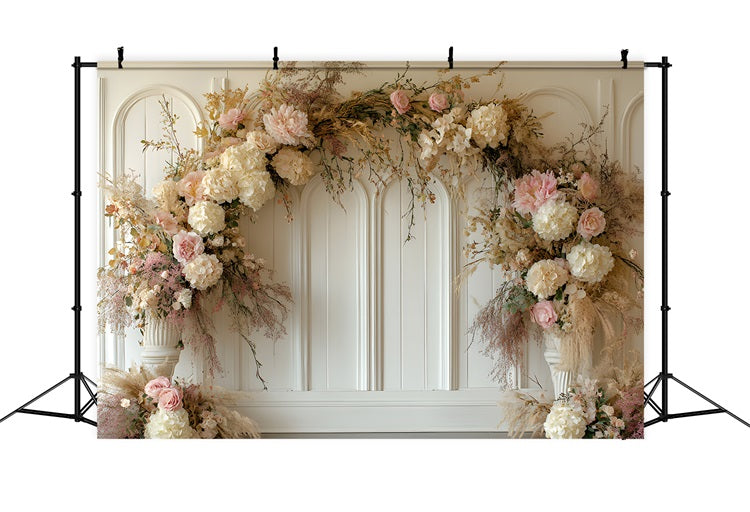 Vintage Floral Boho Romance Backdrop UK RR8-446