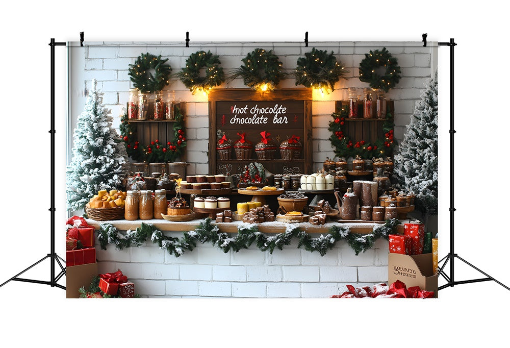 Christmas Hot Chocolate Photography Backdrop UK RR8-45