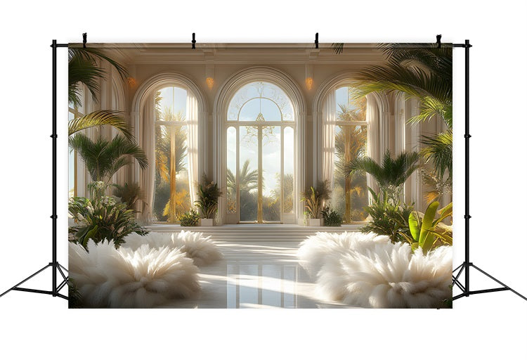 Sunlit Gorgeous Boho Greenhouse Backdrop UK RR8-464