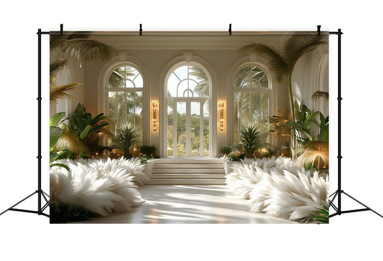 Gorgeous Grand Boho Greenhouse Backdrop UK RR8-465