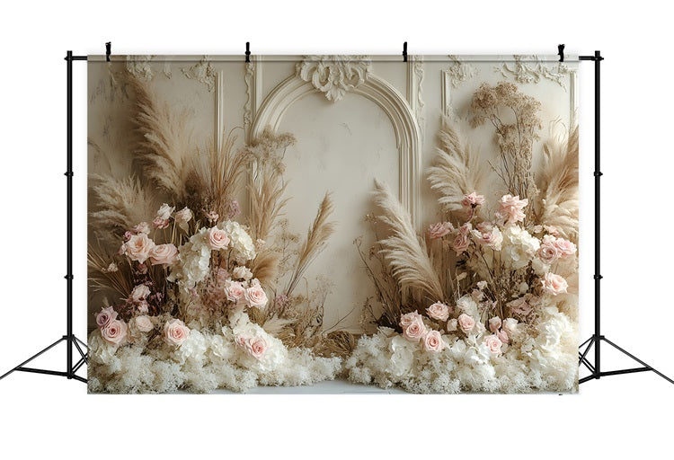 Boho Luxurious Floral Oasis Backdrop UK RR8-471