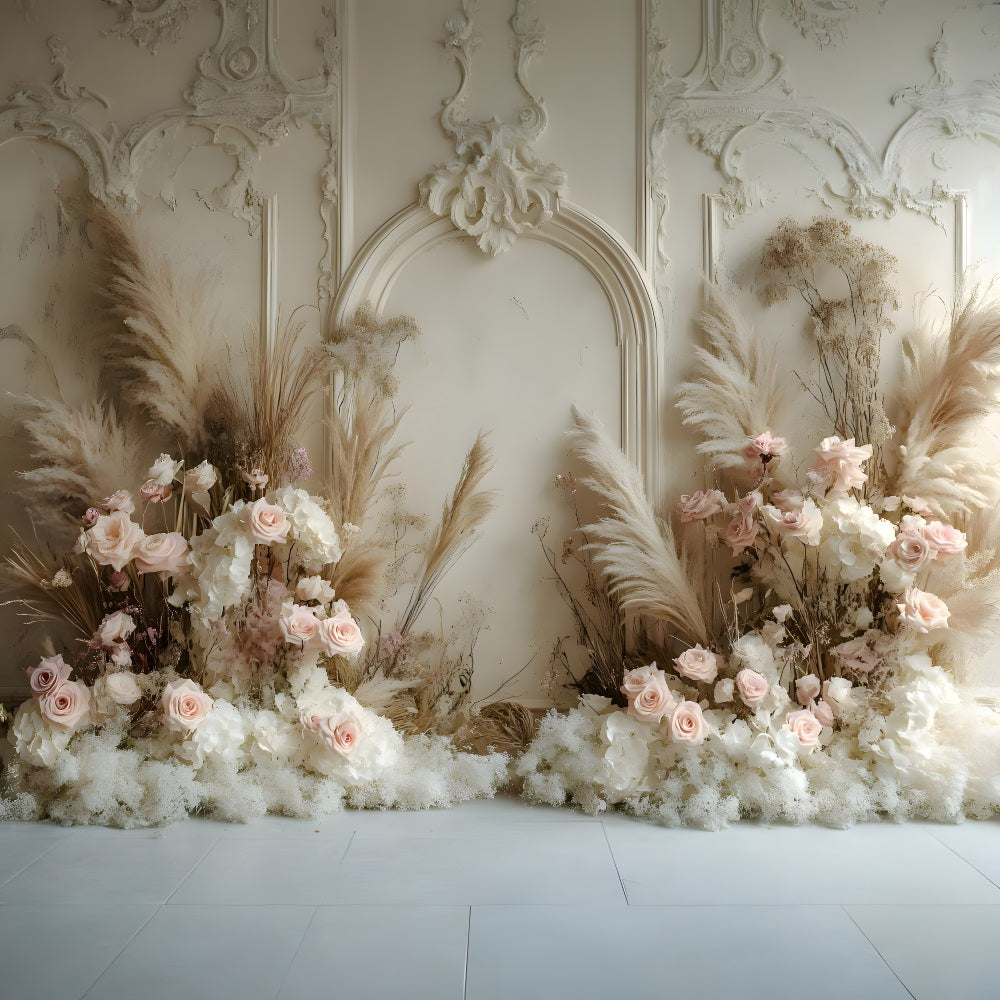 Boho Luxurious Floral Oasis Backdrop UK RR8-471