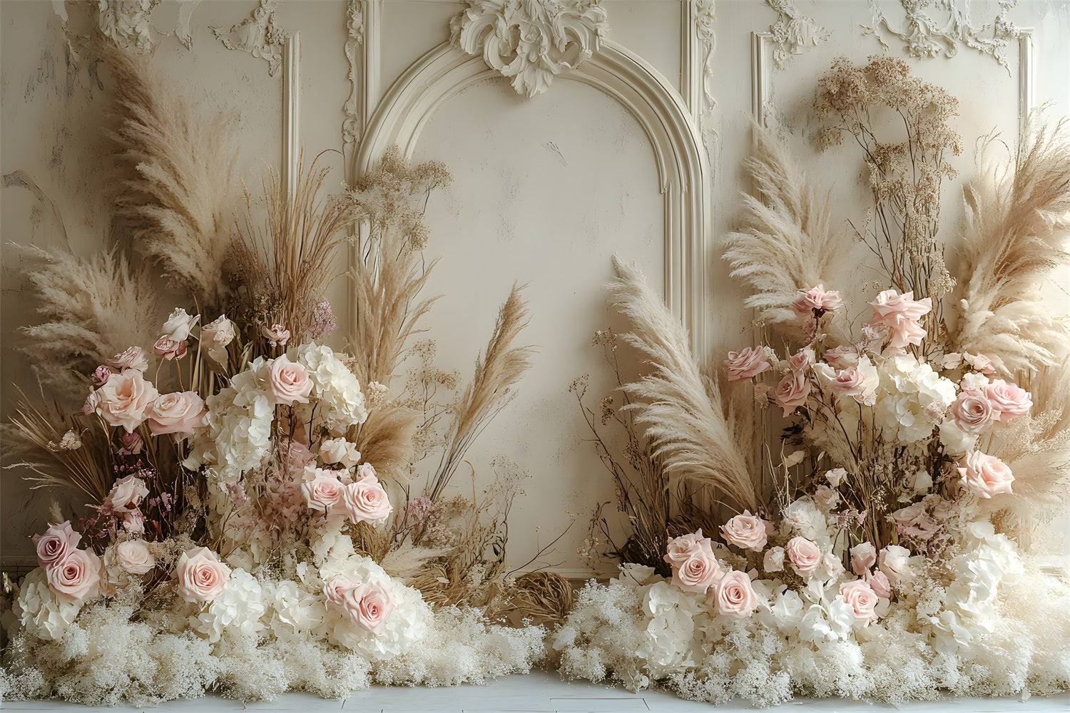 Boho Luxurious Floral Oasis Backdrop UK RR8-471