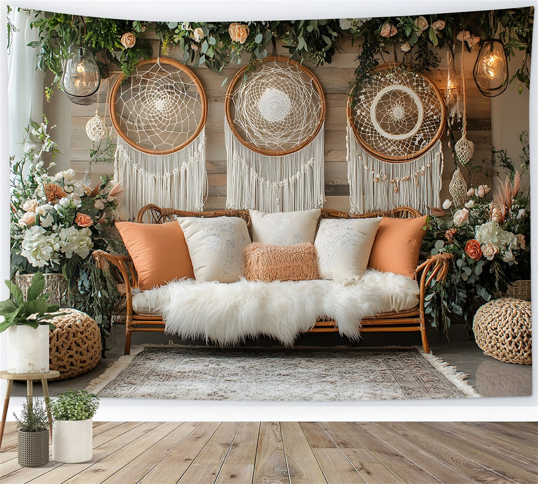 Dreamy Bohemian Dreamcatcher Backdrop UK RR8-477