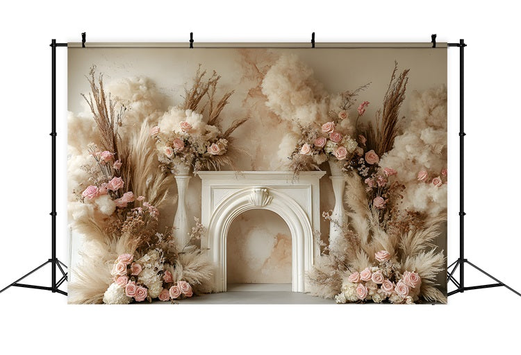 Boho Romantic Rose Hay Decorative Backdrop UK RR8-479