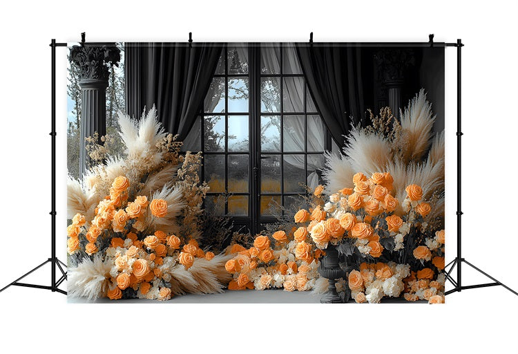 Golden Hour Boho Window Backdrop UK RR8-486