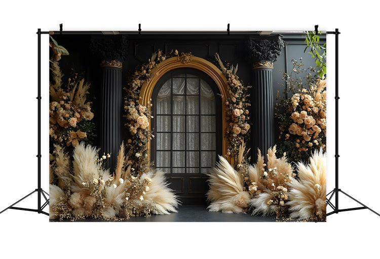 Ornate Gold Arch Bohemian Backdrop UK RR8-488