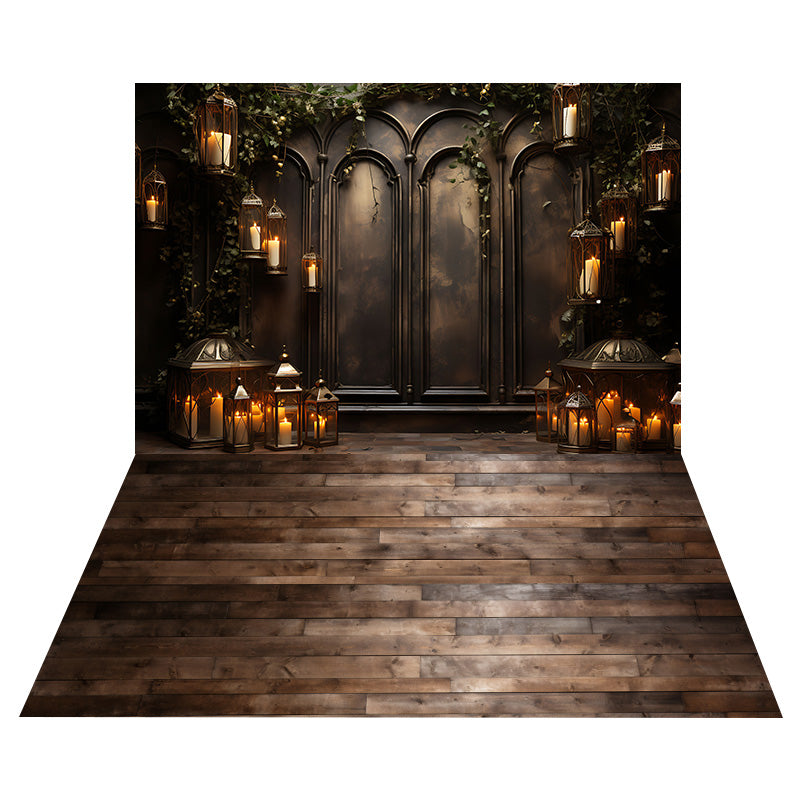 Halloween Retro Wall Backdrop Classic Wood Floor Backdrop UK RR8-552