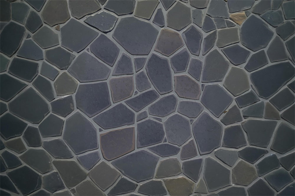 Dark Irregular Stone Fabric Floor Backdrop UK RR8-581