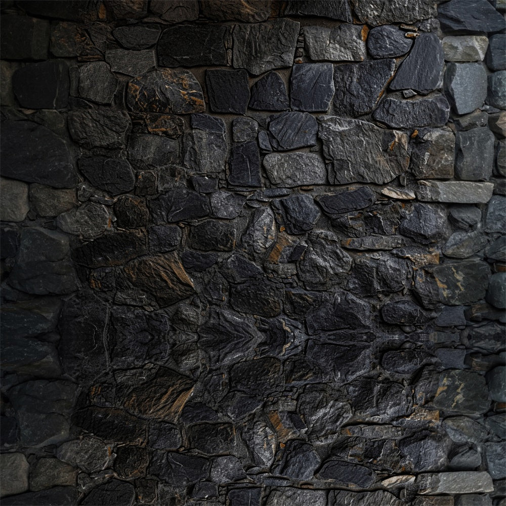 Dark Textured Stone Wall Floor Backdrop UK RR8-674