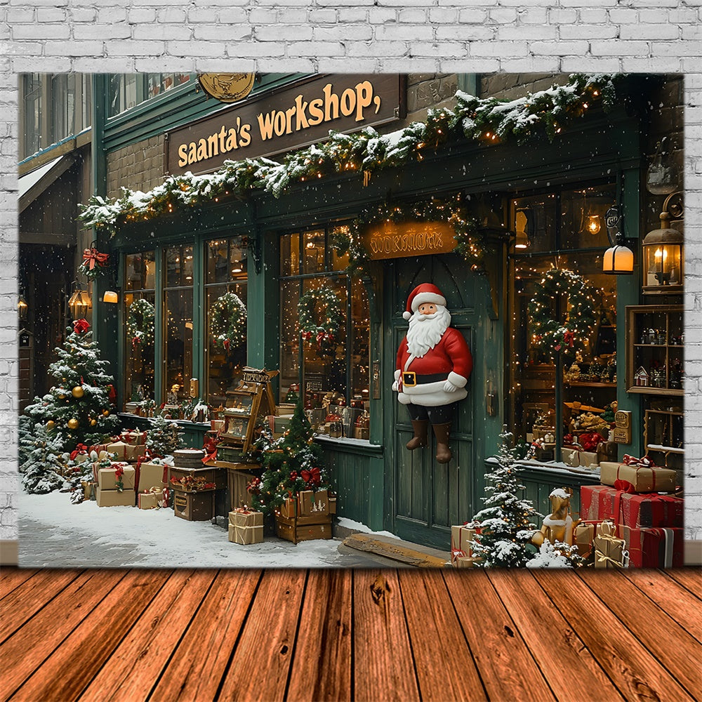 Christmas Trees Santa’s Workshop Backdrop UK RR8-85