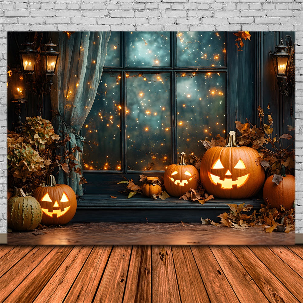 Halloween Window String Lights Pumpkin Backdrop UK RR9-101