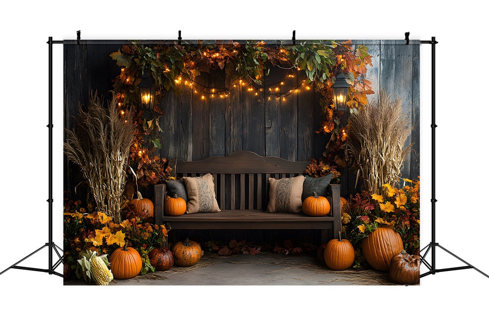 Autumn Wood Wall Sofa Dried Leaves Backdrop UK RR9-3