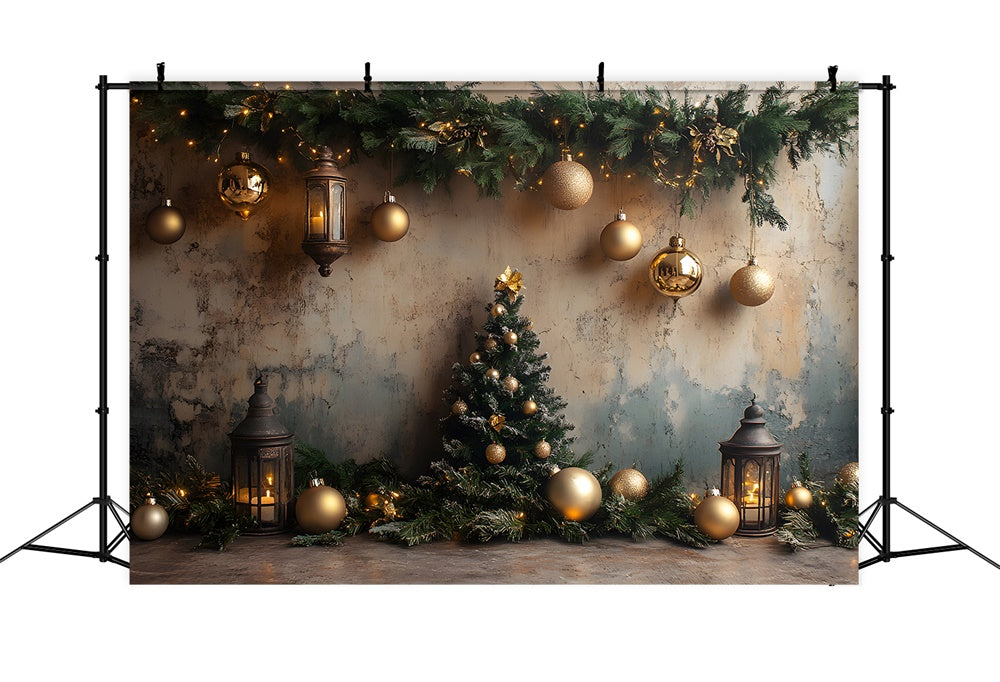 Christmas Ball Garland Decors Mottled Wall Backdrop UK RR9-73