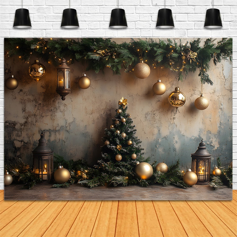 Christmas Ball Garland Decors Mottled Wall Backdrop UK RR9-73