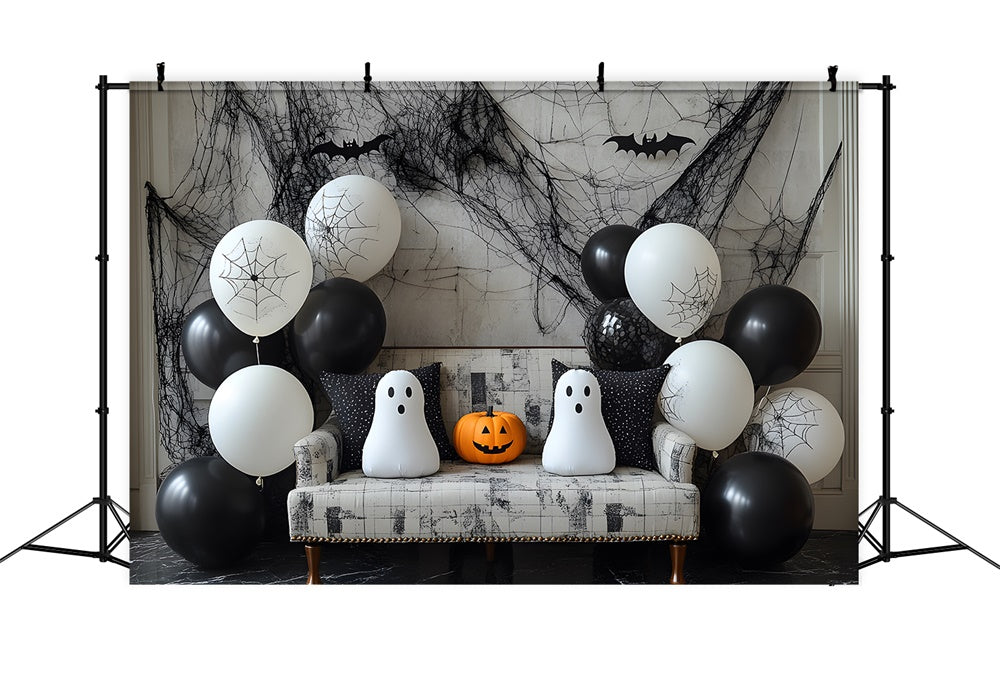 Halloween Balloons Ghost Pumpkin Decor Backdrop UK RR9-86