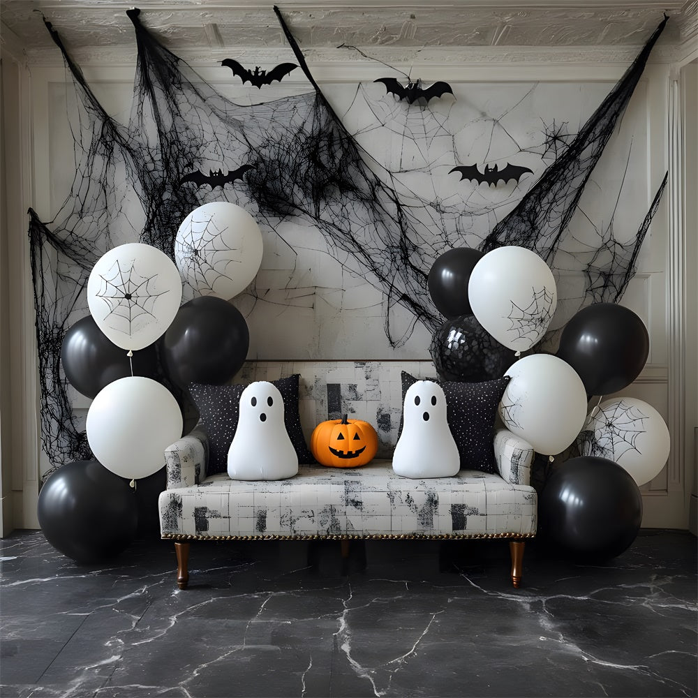 Halloween Balloons Ghost Pumpkin Decor Backdrop UK RR9-86