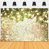 Bokeh Christams Tree Snowflake Stars backdrop UK for Studio S-3180