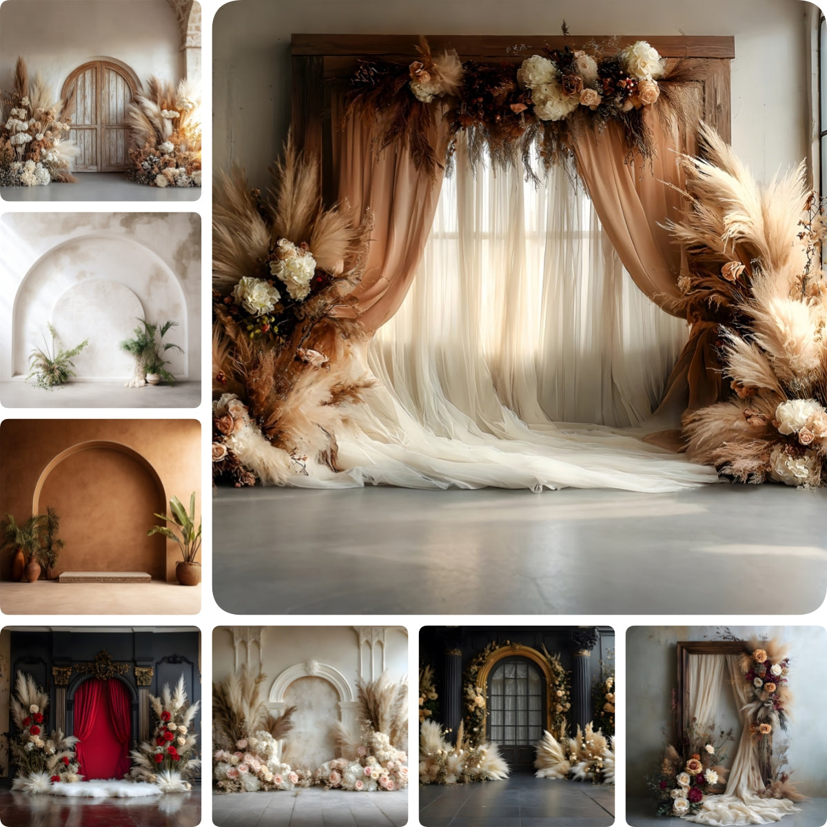 10 by 10 Backdrop Elegant Boho Backdrops for Photography UK SXS5