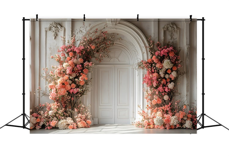 Spring Picture Backdrop Elegant Floral Archway Rose Backdrop UK TWW2-14