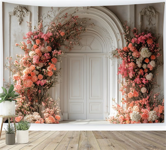 Spring Picture Backdrop Elegant Floral Archway Rose Backdrop UK TWW2-14