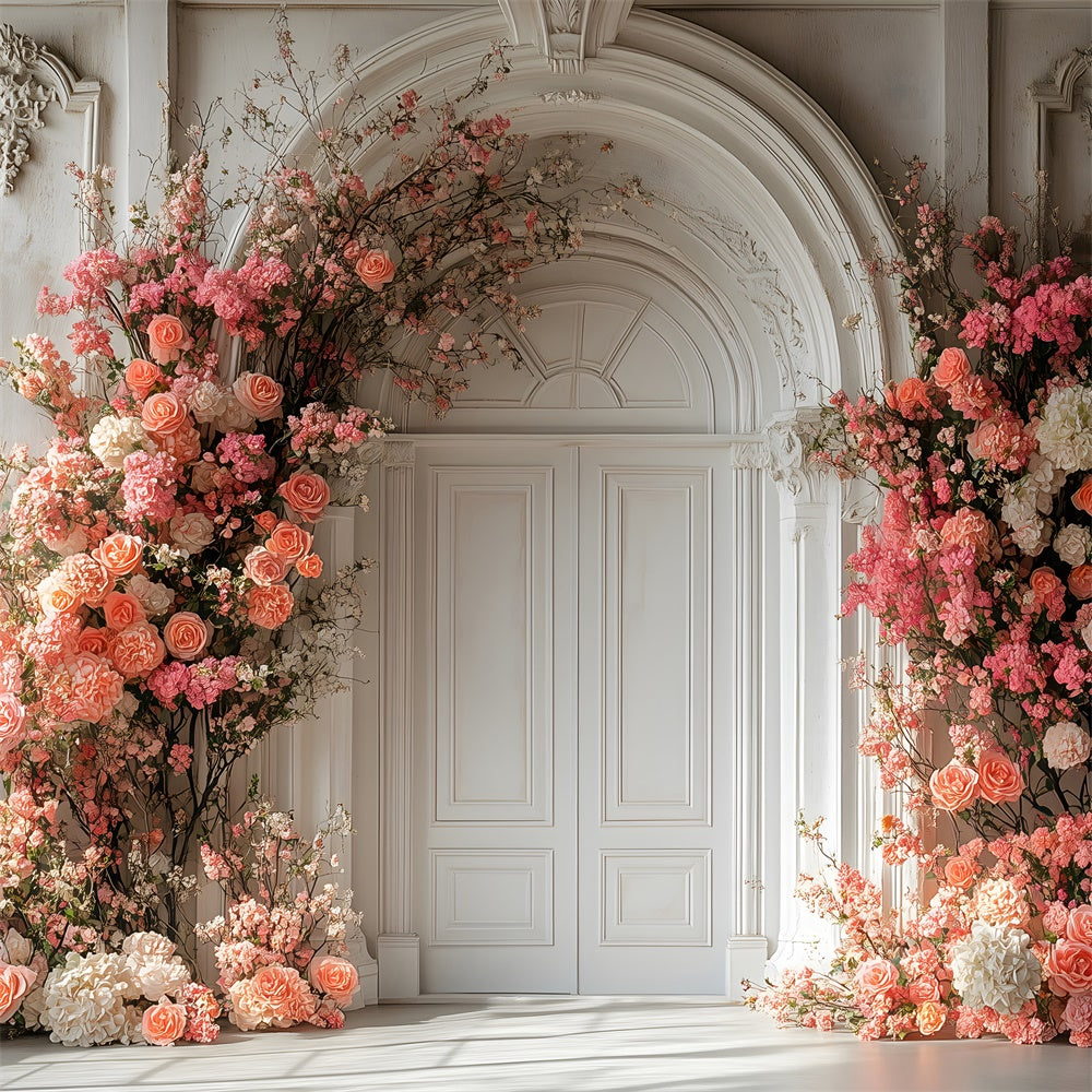 Spring Picture Backdrop Elegant Floral Archway Rose Backdrop UK TWW2-14