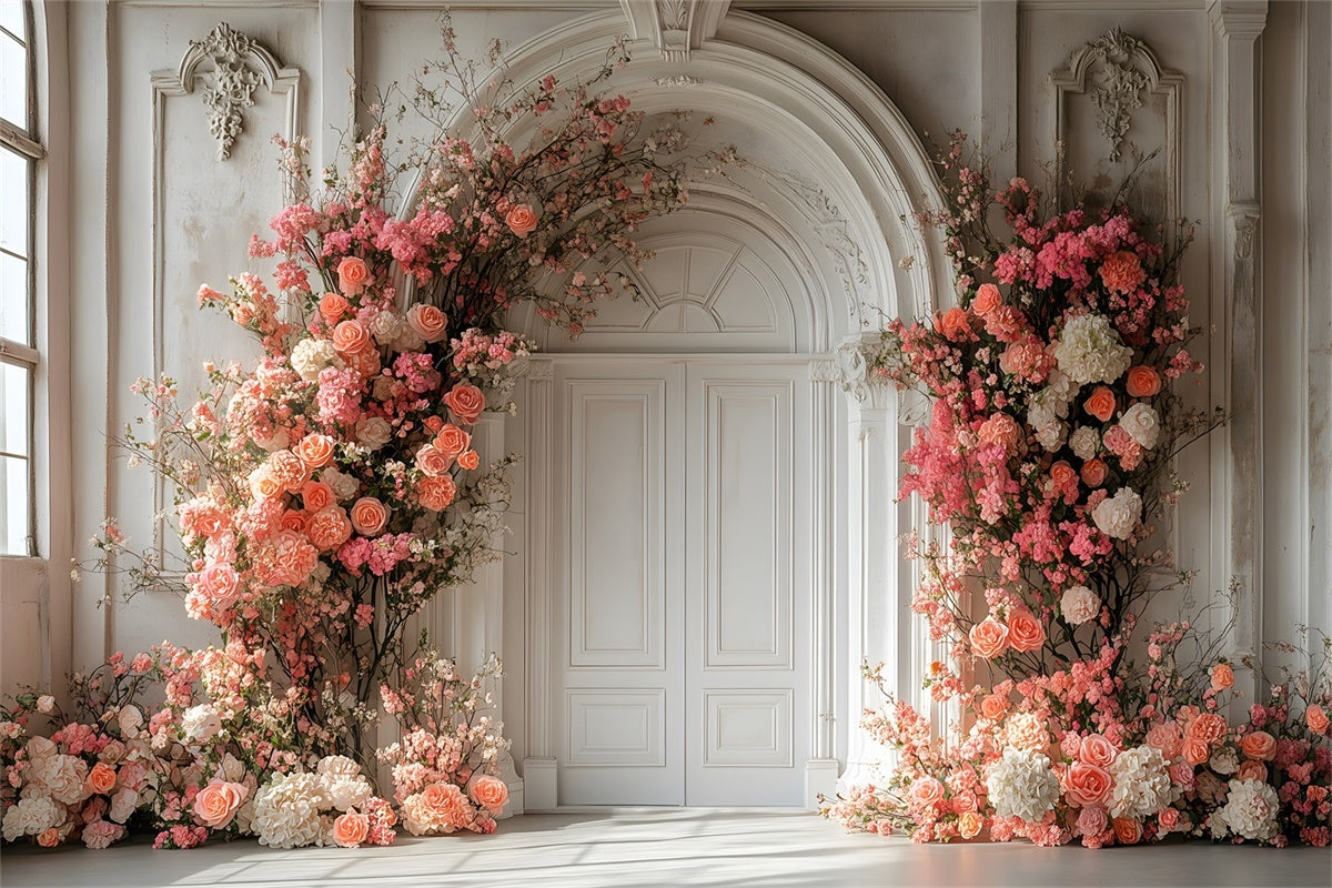 Spring Picture Backdrop Elegant Floral Archway Rose Backdrop UK TWW2-14