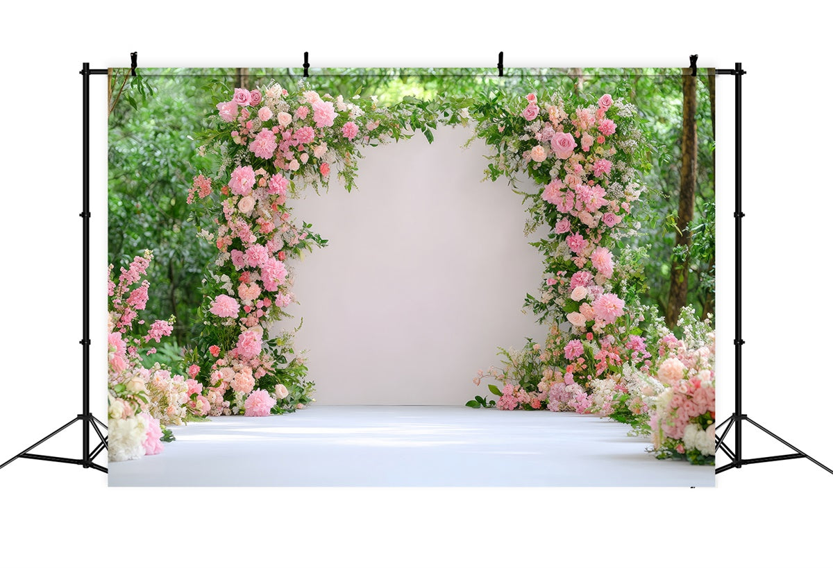 Spring Floral Backdrop Garden Flower Wedding Archway Backdrop UK TWW2-18