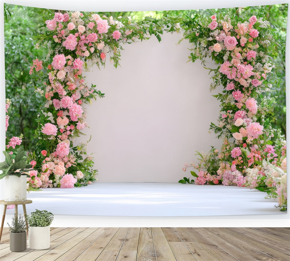 Spring Floral Backdrop Garden Flower Wedding Archway Backdrop UK TWW2-18