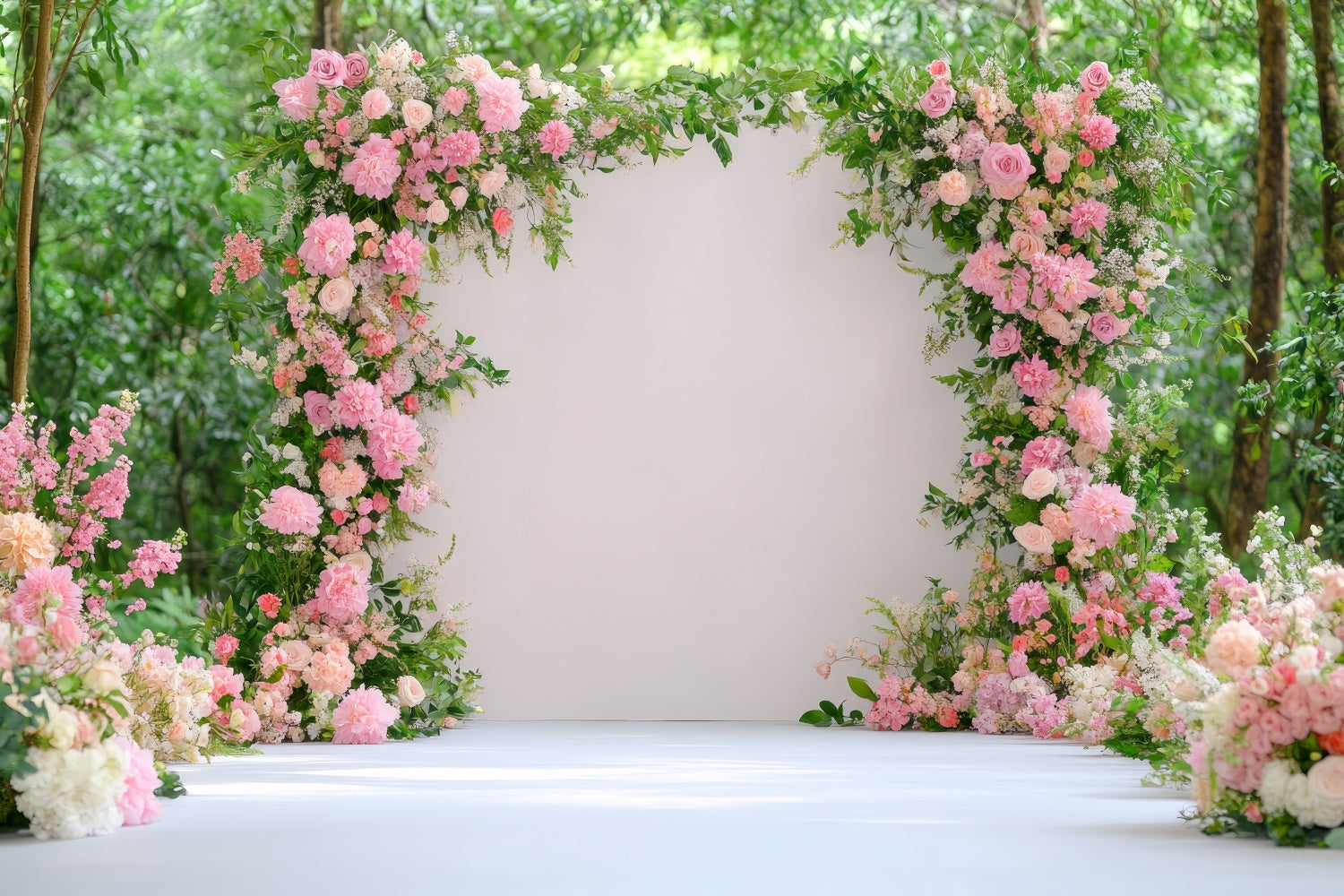 Spring Floral Backdrop Garden Flower Wedding Archway Backdrop UK TWW2-18