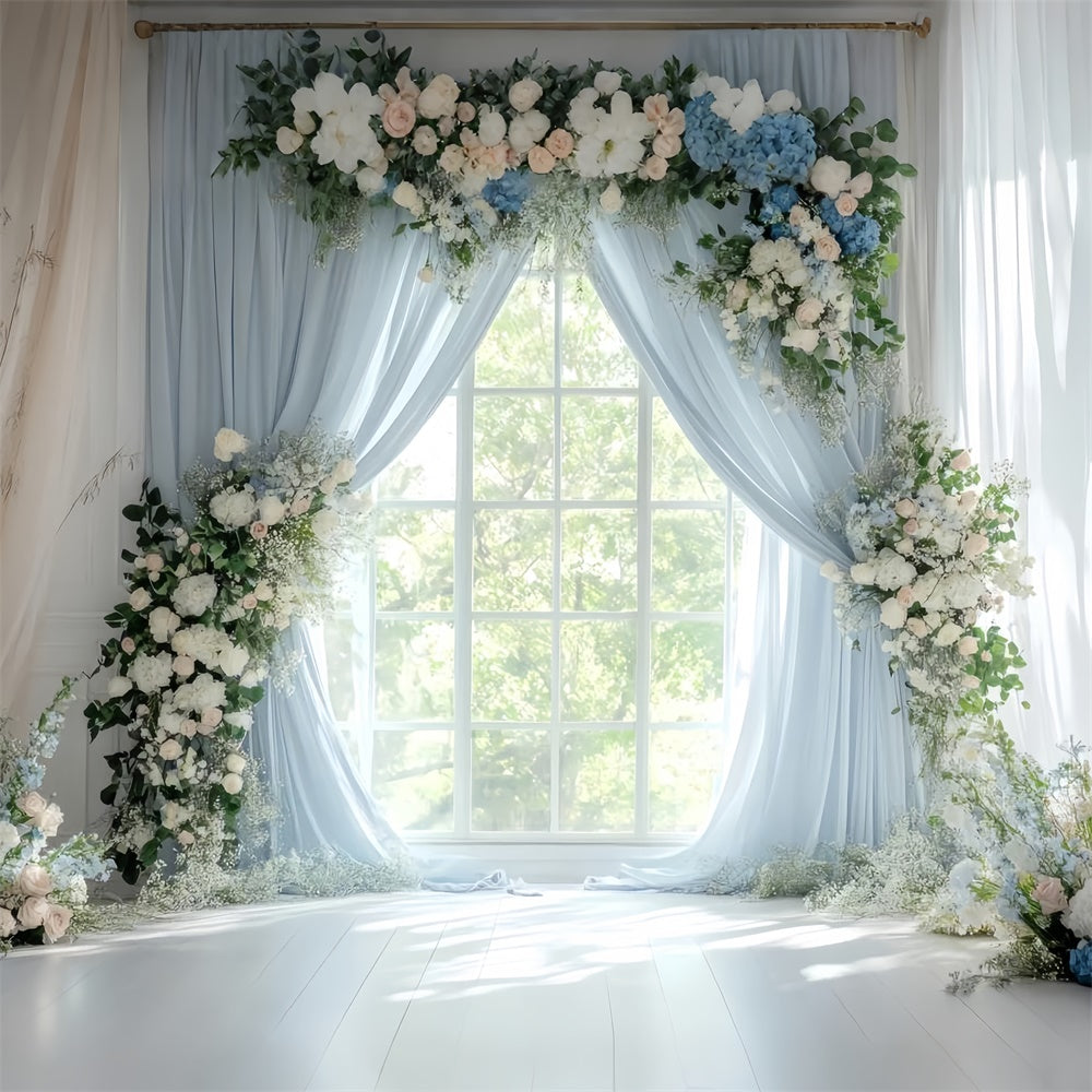 Backdrops For Spring Floral Curtain Arch Wedding Backdrop UK TWW2-19