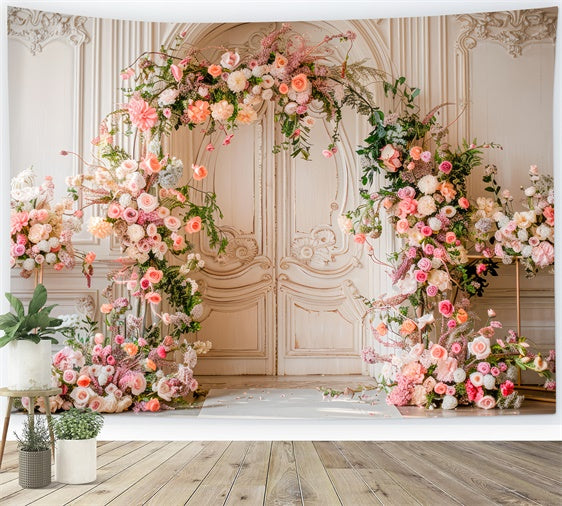 Spring Backdrop Dreamy Floral Wedding Archway Backdrop UK TWW2-22