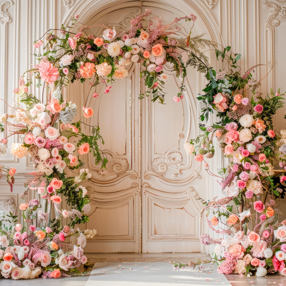 Spring Backdrop Dreamy Floral Wedding Archway Backdrop UK TWW2-22