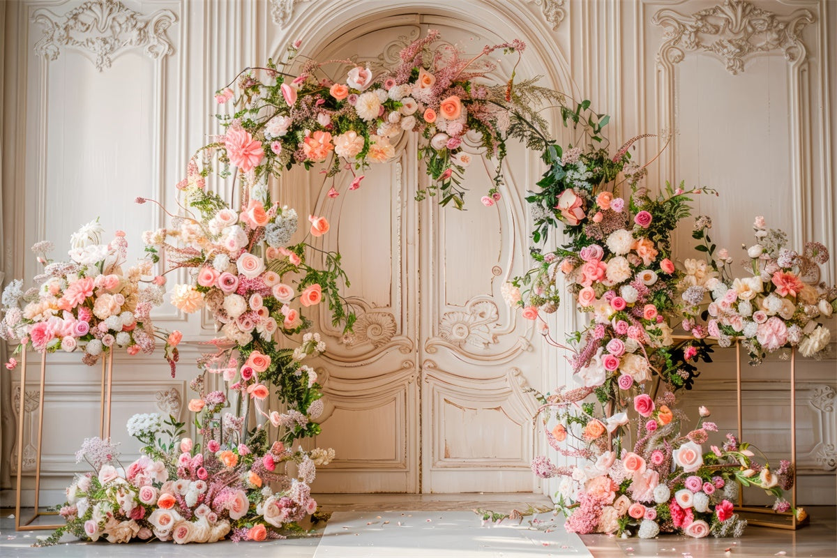 Spring Backdrop Dreamy Floral Wedding Archway Backdrop UK TWW2-22