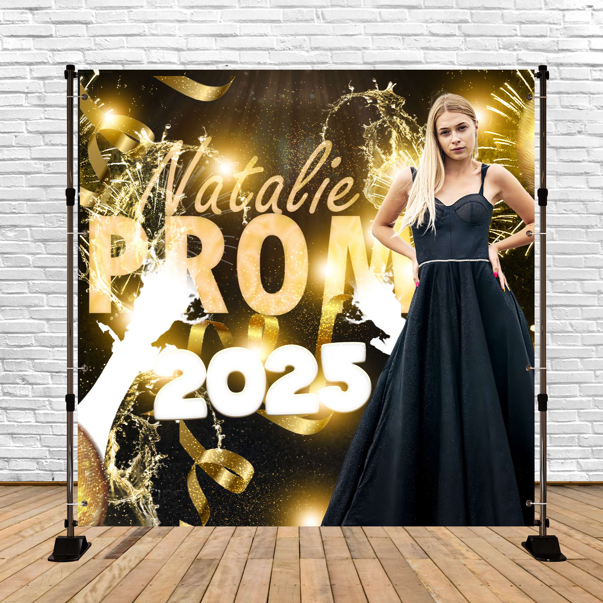 Prom Backdrop Champagne Sparkle Splash Customized Party Graduation Backdrop UK TWW5-42