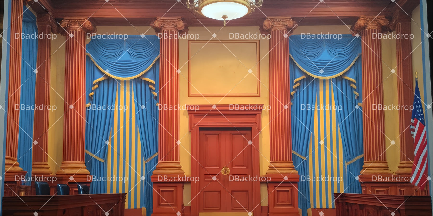 Theater Backdrop Courtroom Professional Stage Backdrops UK TWW510-T13