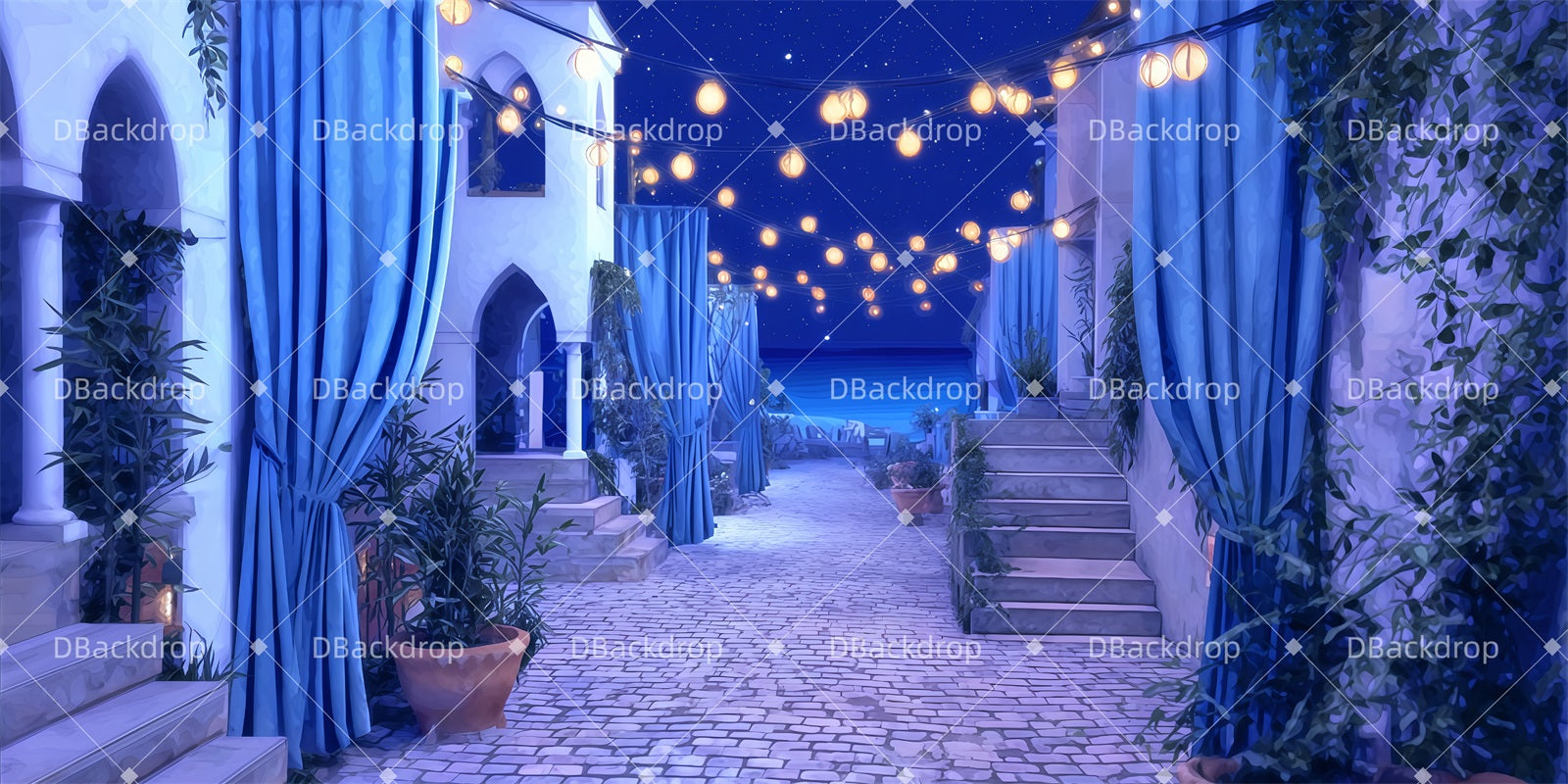 Performance Backdrops Beach Bar Church Stage Backdrops UK TWW510-T25