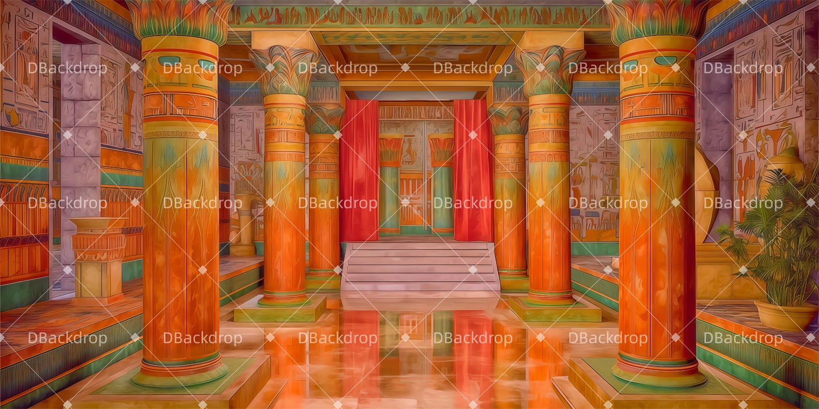 Church Stage Backdrops Pharaoh's-Palace Theater Backdrop UK TWW510-T4