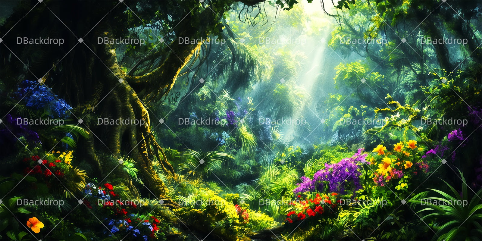 Forest Stage Backdrop Timon and Pumbaa’s Paradise Scenic Backdrops UK TWW511-T106