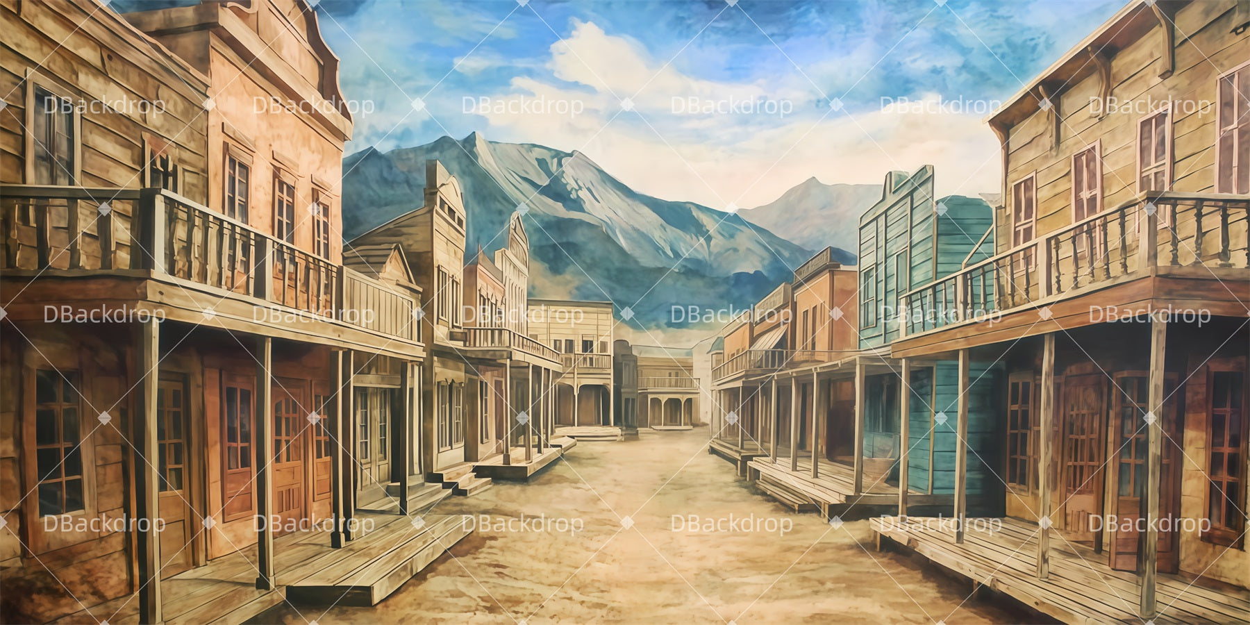 Theater Backdrop Western Town Stage Backdrop Ideas UK TWW511-T11