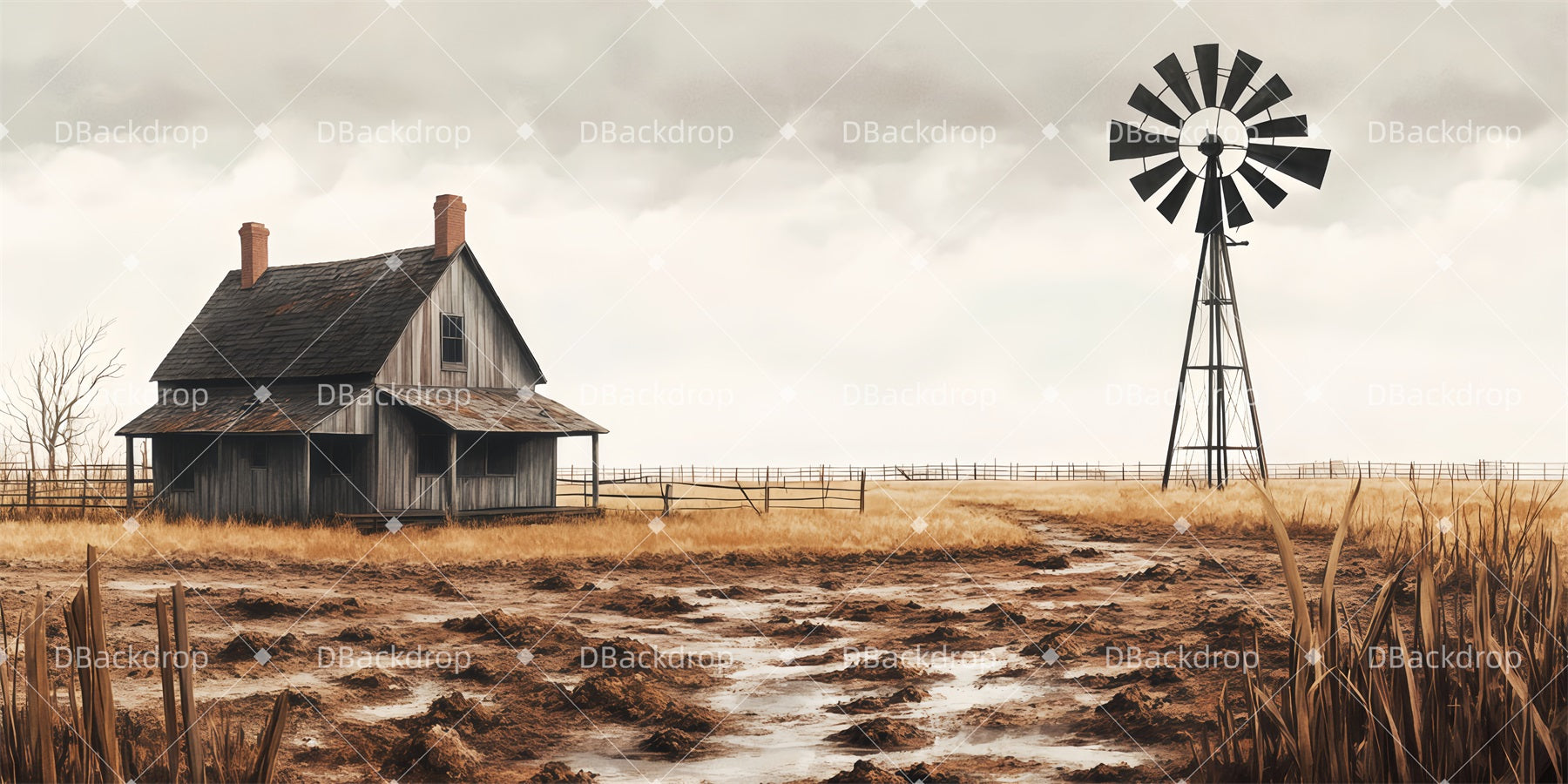 Large Stage Backdrops Kansas Farm Theater Stage Backdrop UK TWW511-T129