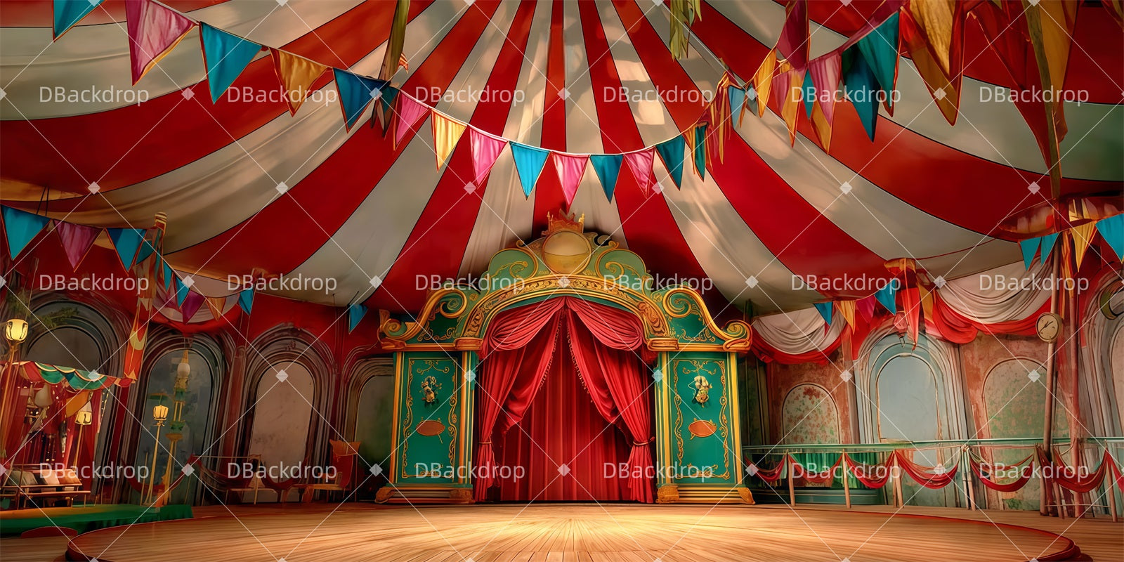 Circus Stage Backdrop Grounds School Play Backdrops UK TWW511-T13