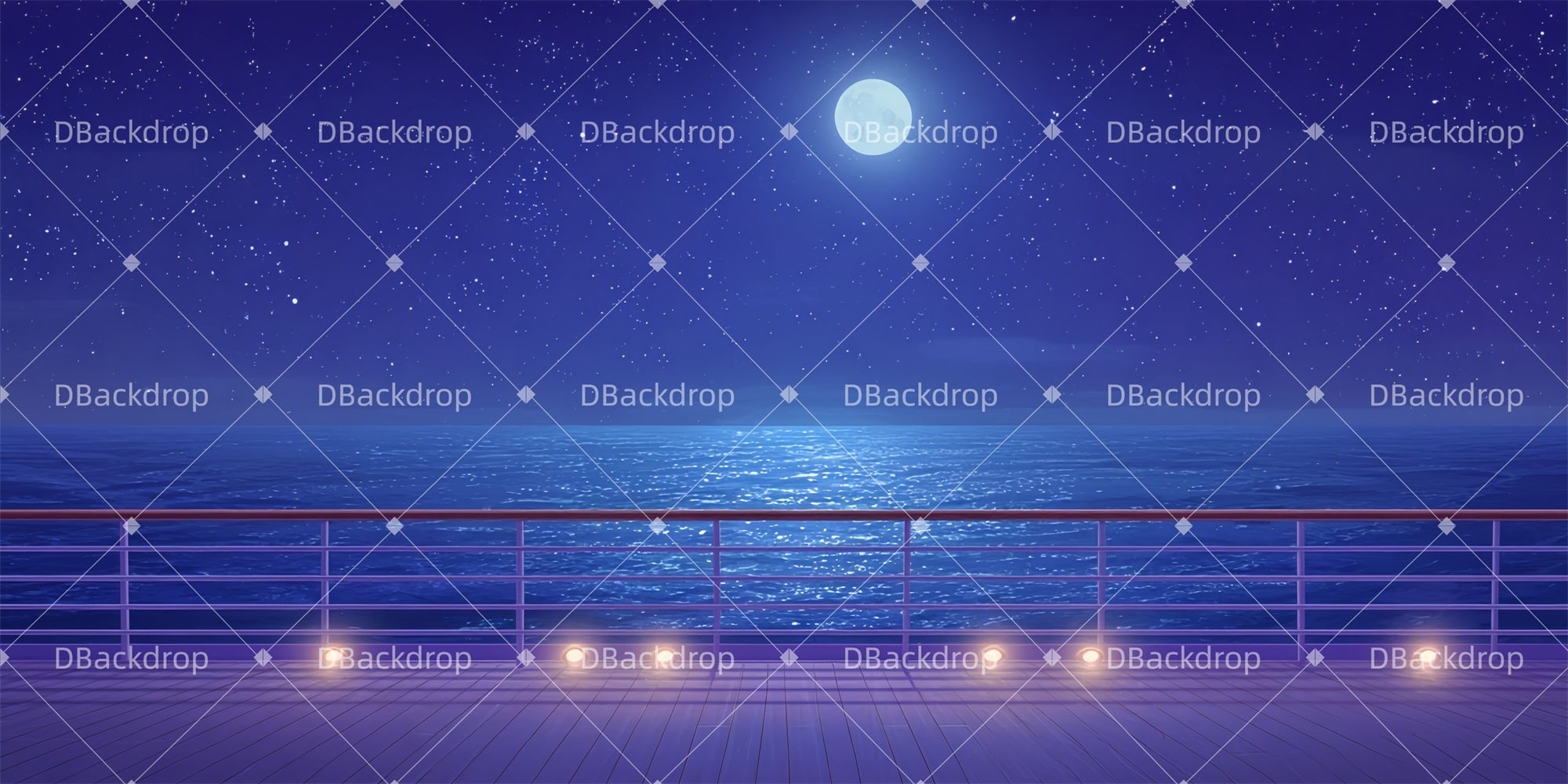 Theater Backdrops Upper Deck Night Scene Stage Scenery Backdrops UK TWW511-T22