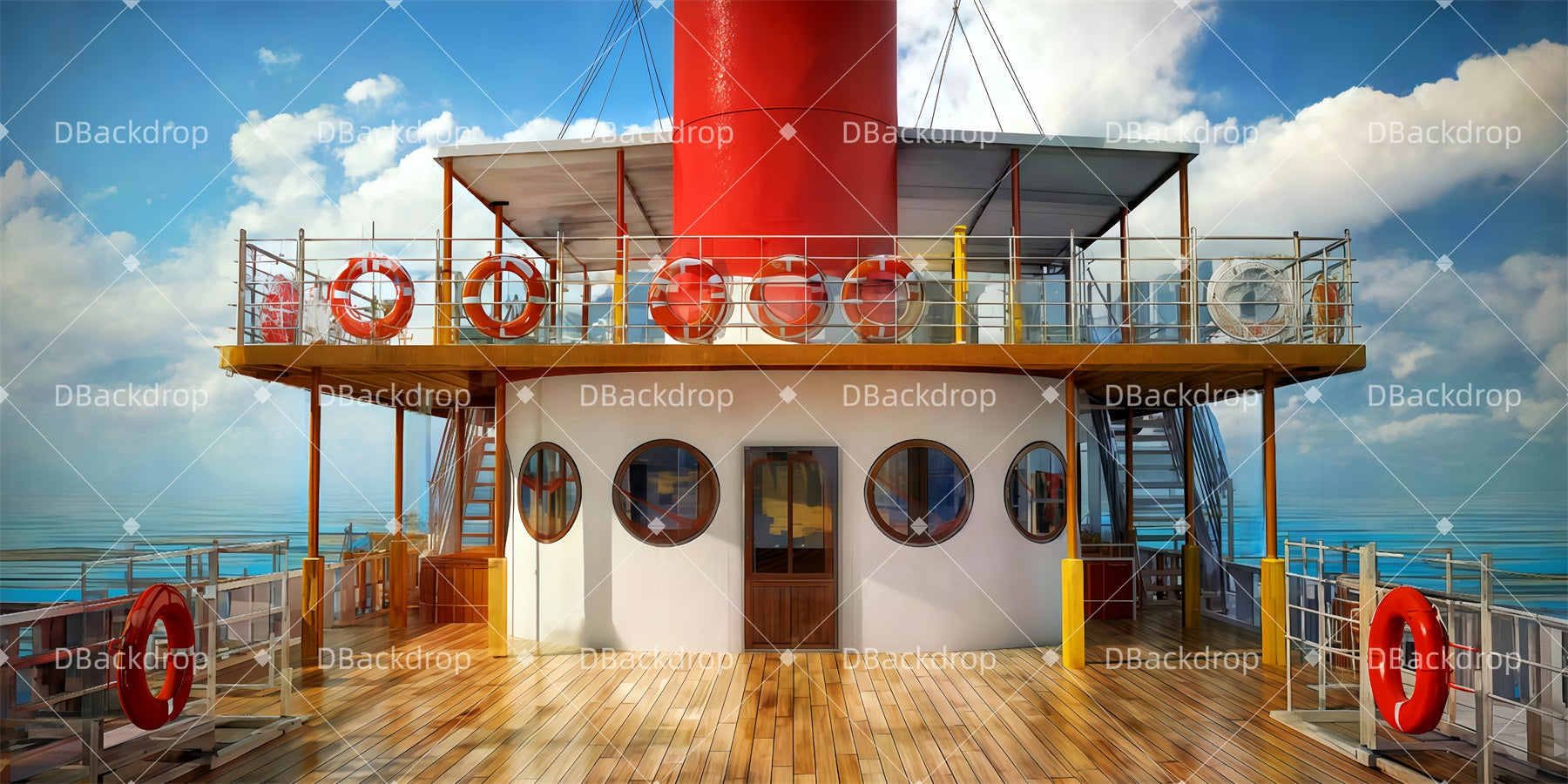 Stage Backdrop Main Ship Deck Backdrops For Theater UK TWW511-T29