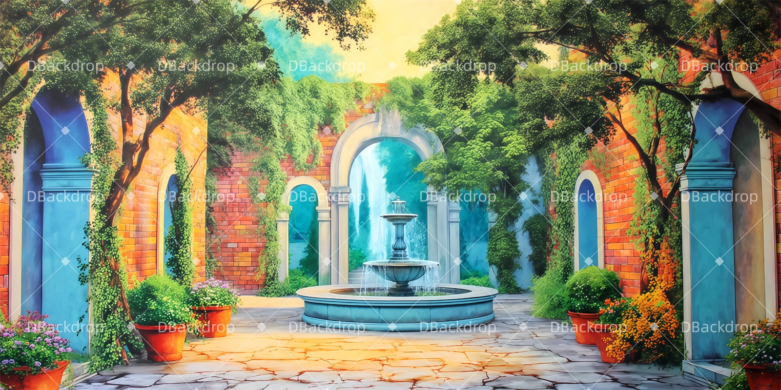 Performance Backdrops Auburn College Courtyard Dance Recital Backdrops UK TWW511-T34