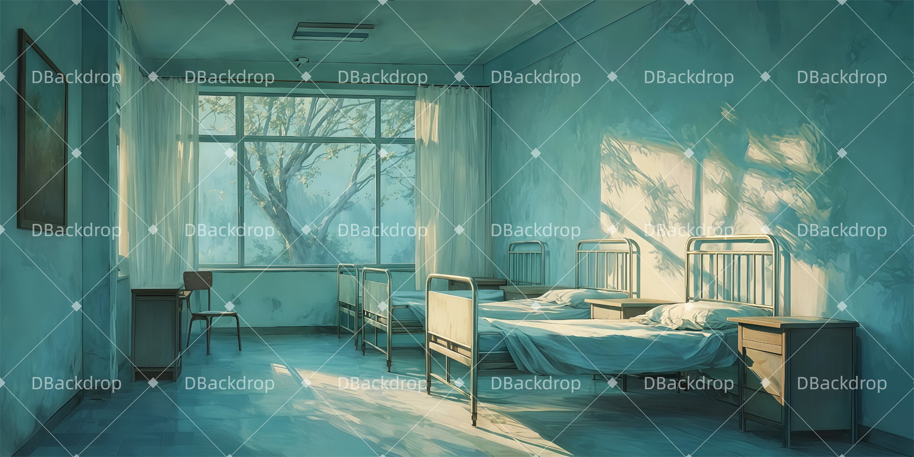 Large Stage Backdrops Hospital Room Theater Backdrop UK TWW511-T40